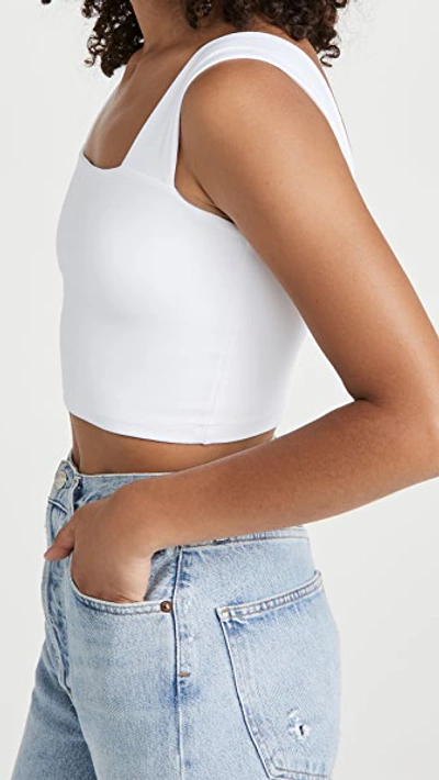 Susana Monaco Wide-strap Jersey Crop Top In Sugar