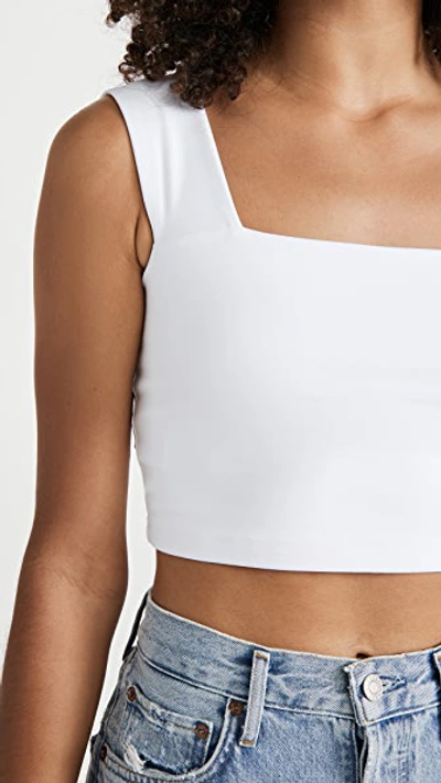 Susana Monaco Wide-strap Jersey Crop Top In Sugar