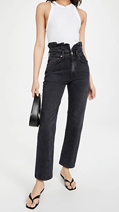 Shop Agolde Lettuce Waistband Reworked Jeans In Shambles