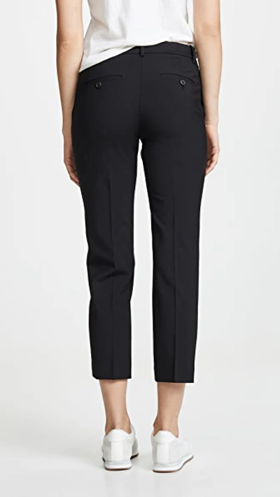 Theory Treeca 2 Cropped Stretch-wool Slim-leg Pants In Black