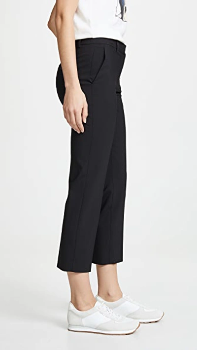 Theory Treeca 2 Cropped Stretch-wool Slim-leg Pants In Black