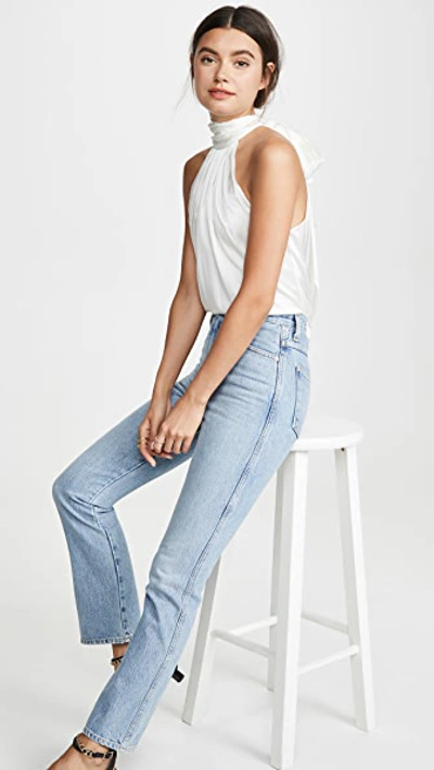 Ramy Brook Lori High Neck Tank Top In Ivory