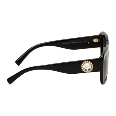 Shop Versace Black Medusa Crytal Square Sunglasses