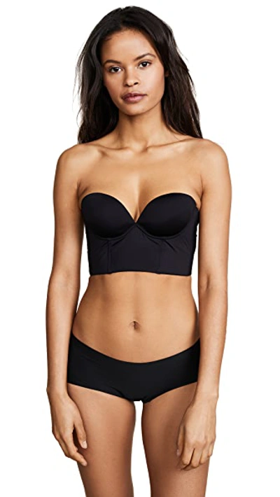 Shop Cosabella Marni Strapless Plunge Back Bra In Black