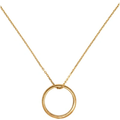 Shop Maison Margiela Gold Number Ring Necklace In 950 Gold