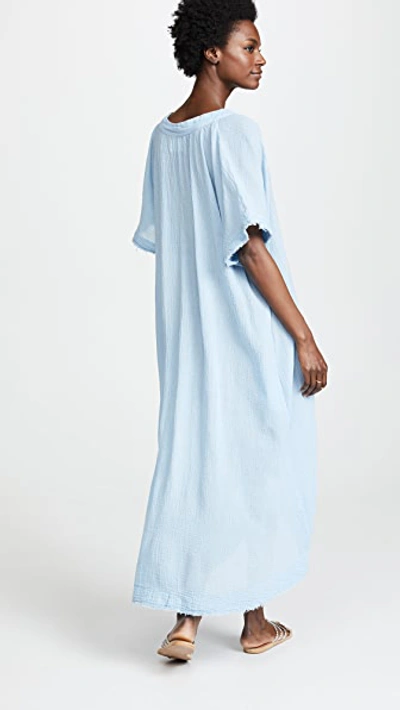 9seed Tunisia Short Sleeve Caftan In Chambray