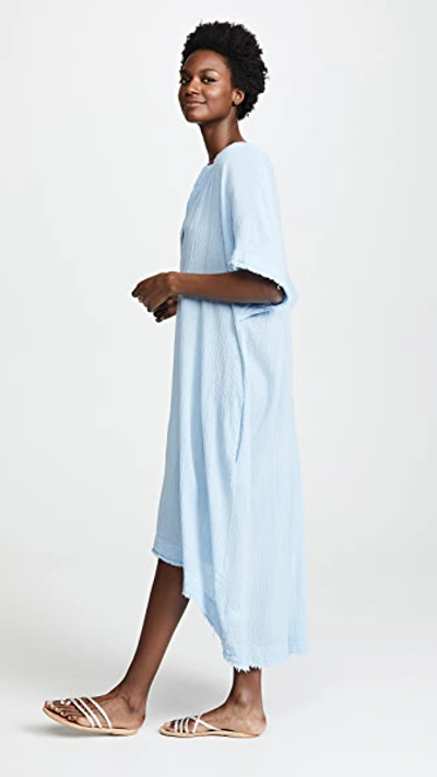 9seed Tunisia Short Sleeve Caftan In Chambray