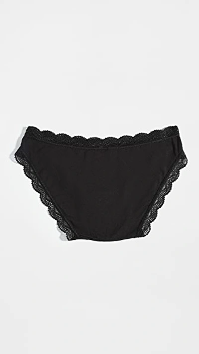 Stripe & Stare Bikini Briefs - 4 Pack In Black/black/black/black