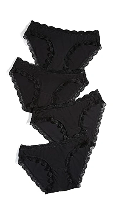 Shop Stripe & Stare Bikini Briefs - 4 Pack Black/black/black/black