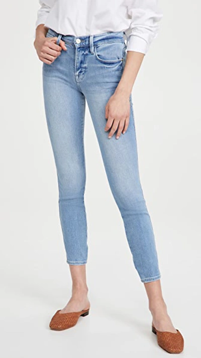 Shop Frame Le High Skinny Double Needle Jeans In Tropic