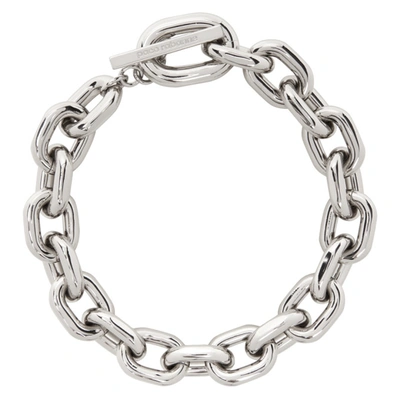 Shop Rabanne Silver Xl Link Necklace In P040 Silver