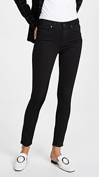 Paige Margot High-rise Crop Ultra Skinny Jeans In Black Shadow
