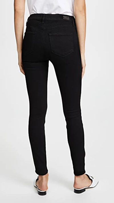 Paige Margot High-rise Crop Ultra Skinny Jeans In Black Shadow