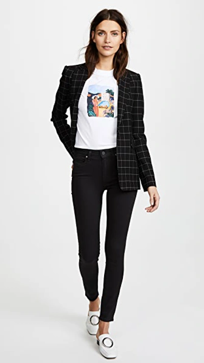 Paige Margot High-rise Crop Ultra Skinny Jeans In Black Shadow