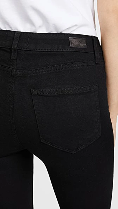 Paige Margot High-rise Crop Ultra Skinny Jeans In Black Shadow