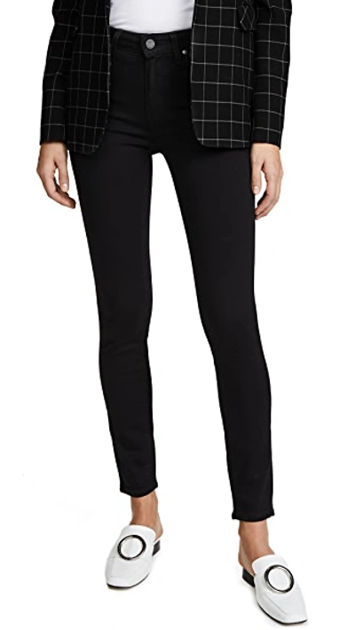 Paige Margot High-rise Crop Ultra Skinny Jeans In Black Shadow
