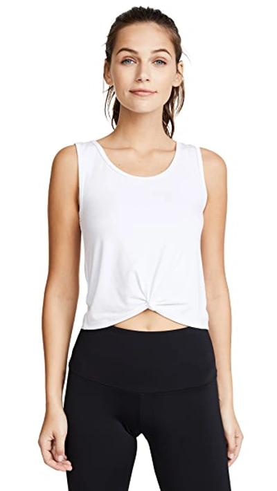 Shop Onzie Knot Crop Tank In White