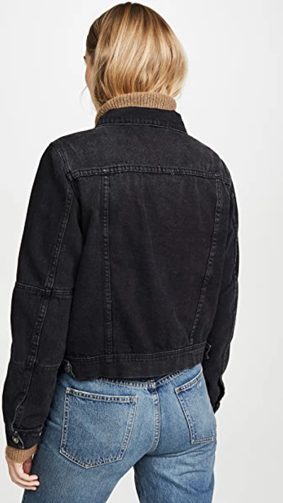 Shop Free People Rumors Denim Jacket Black