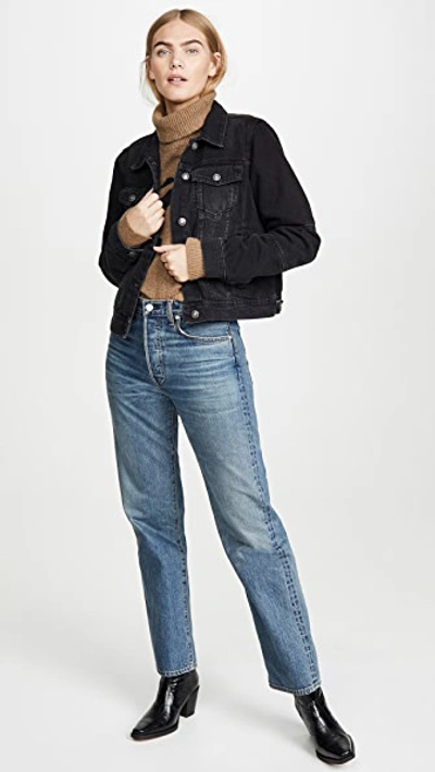 Shop Free People Rumors Denim Jacket Black