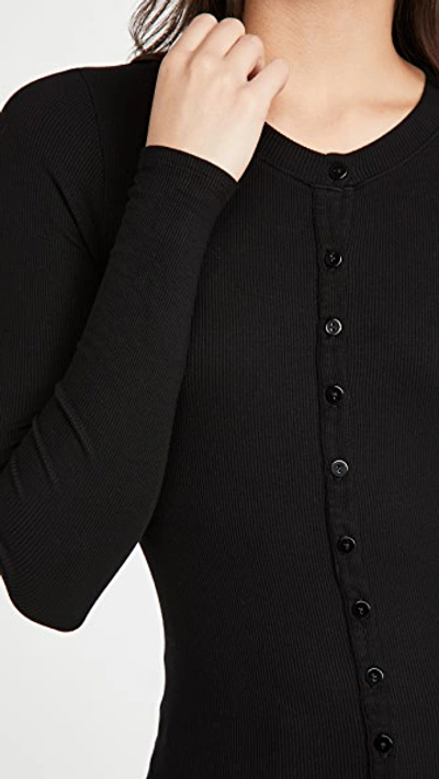 Shop Enza Costa Silk Rib Fitted Long Sleeve Cardigan