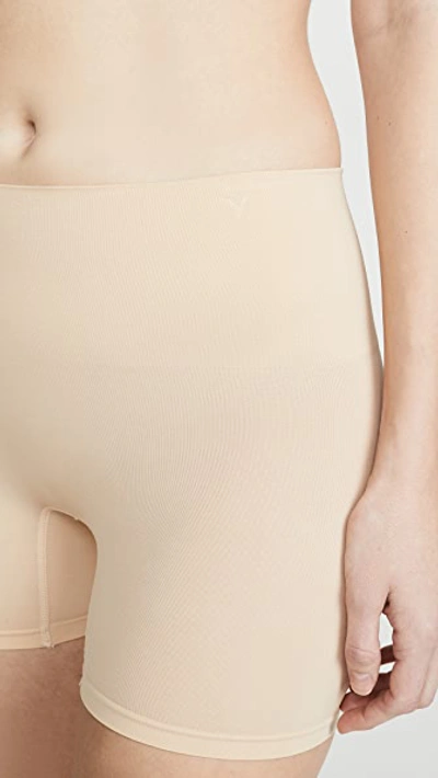 Yummie Seamlessly Shaped Ultralight Nylon Shorts In Frappe