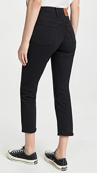 Levi's 501 Crop Jeans In Black Sprout