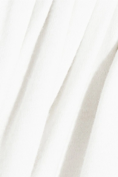 Shop Diane Von Furstenberg Seduction Lace-paneled Wool-jersey Wrap Dress In White