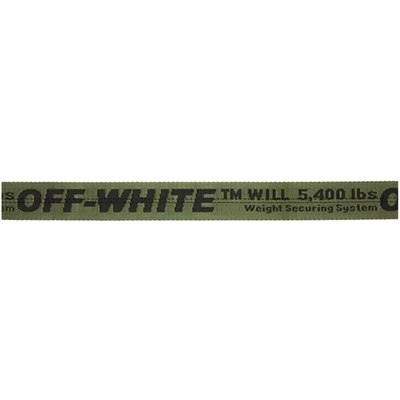 Shop Off-white Khaki Classic Industrial Belt In Green Black