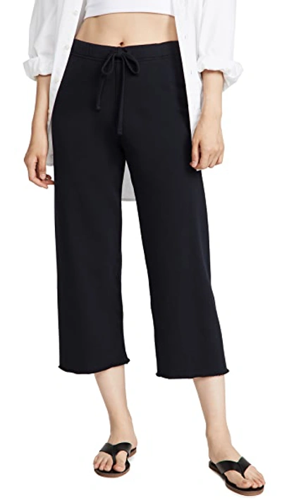 Shop Frank & Eileen Cropped Wide Leg Sweatpants British Royal Navy