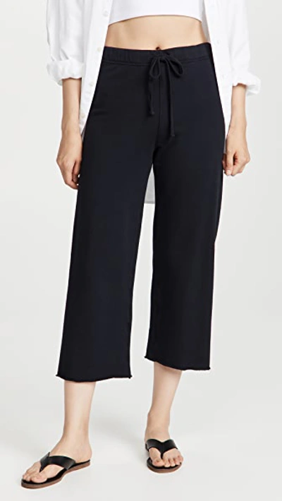 Shop Frank & Eileen Cropped Wide Leg Sweatpants British Royal Navy