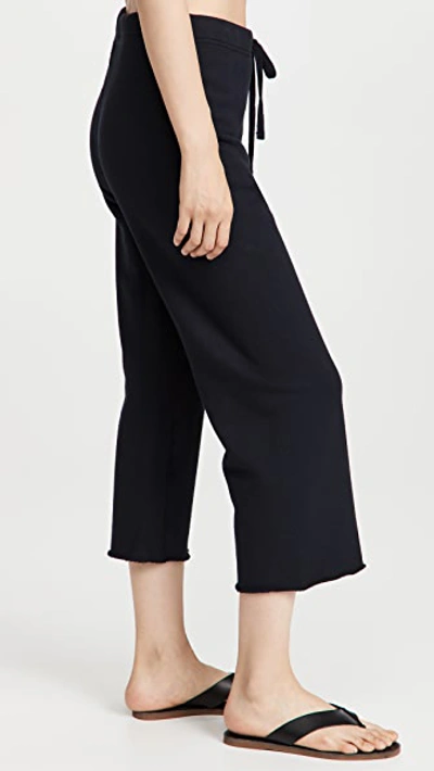 Shop Frank & Eileen Cropped Wide Leg Sweatpants British Royal Navy