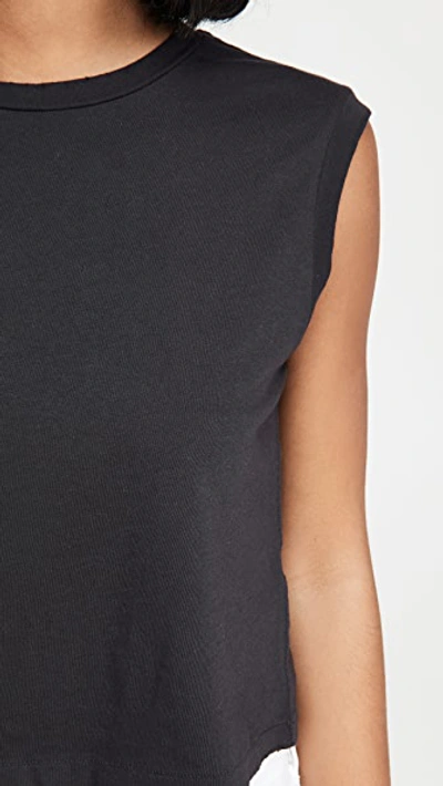 Amo Sleeveless Babe Tee In Vintage Black