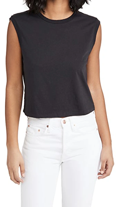 Amo Sleeveless Babe Tee In Vintage Black