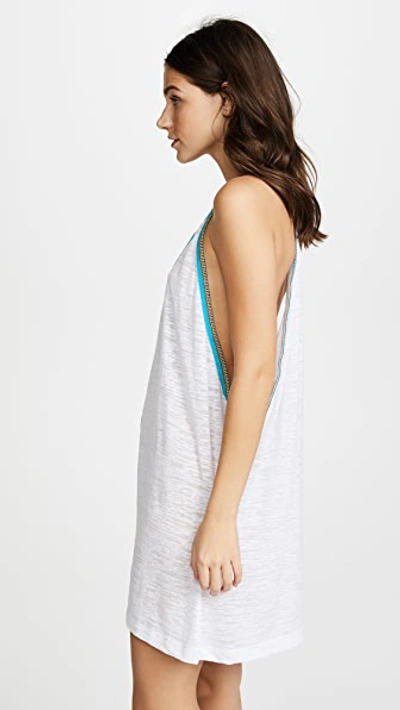 Pitusa Mini Swim Cover-up Dress In White