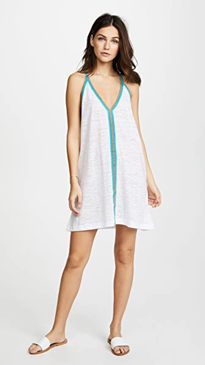 Pitusa Mini Swim Cover-up Dress In White
