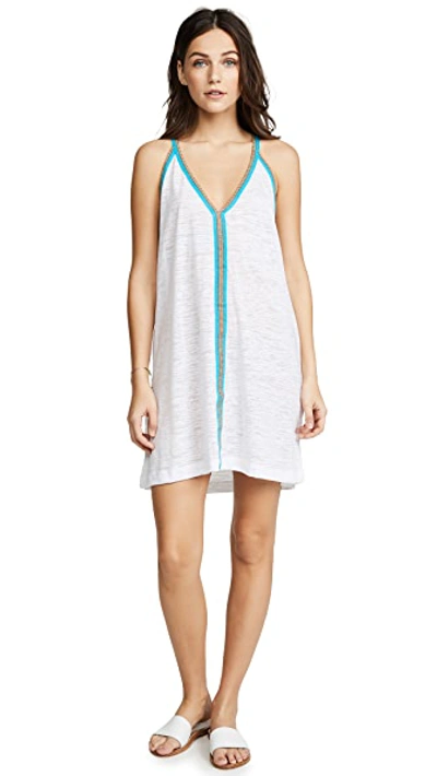 Pitusa Mini Swim Cover-up Dress In White