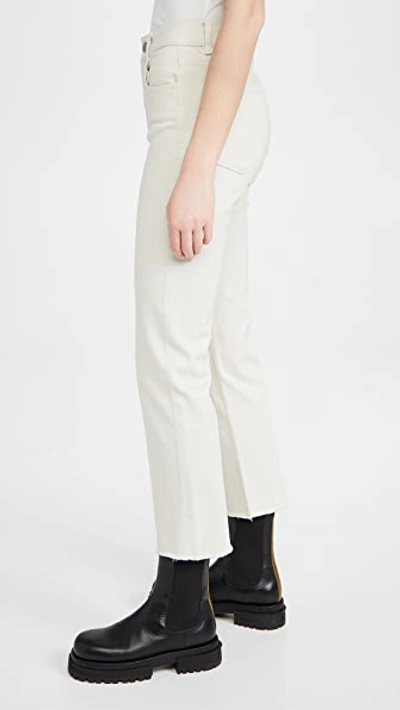 Dl 1961 Patti Straight High Rise Ankle Jeans In Ecru