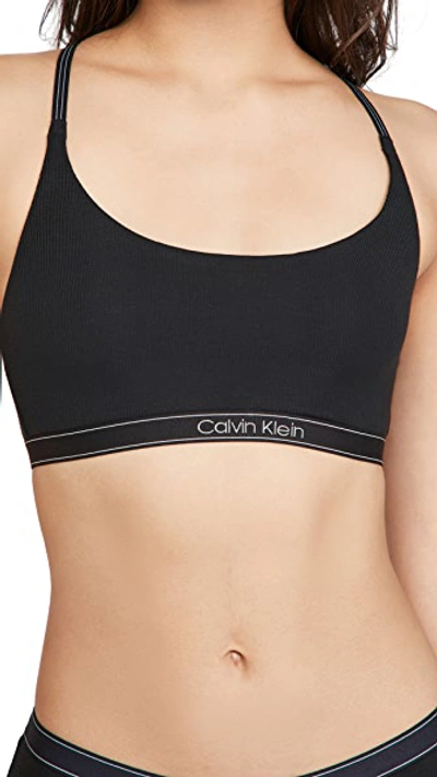 Shop Calvin Klein Underwear Pure Rib Bralette Black001