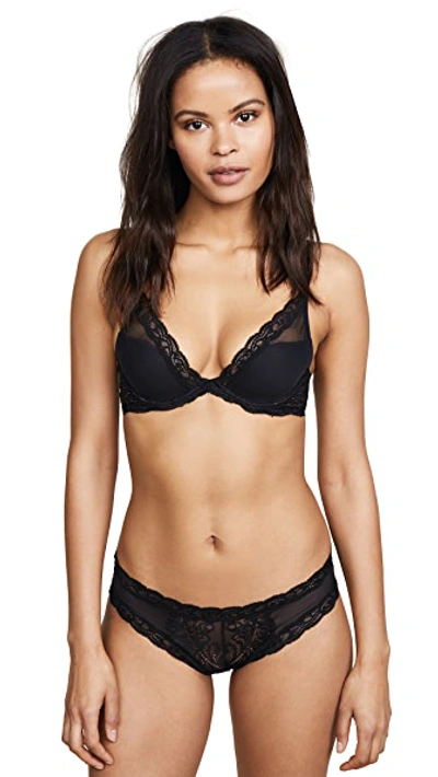 Natori Feathers Nursing Plunge Contour Underwire Bra 730023m In Black