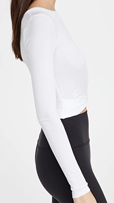 Shop Alo Yoga Cover Long Sleeve Top White