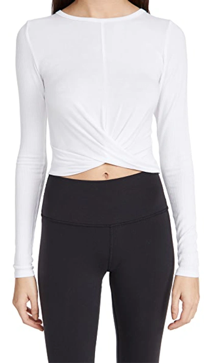 Shop Alo Yoga Cover Long Sleeve Top White