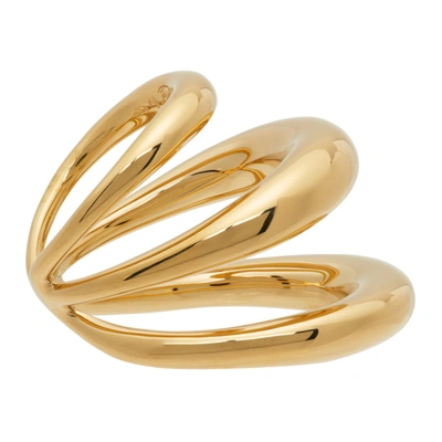 Shop Charlotte Chesnais Gold Echo Ring In Vermeil