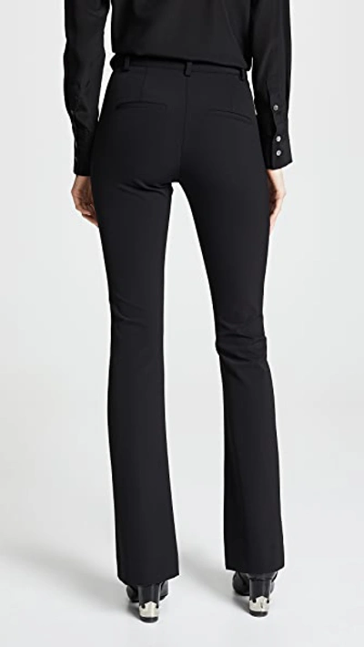 Veronica Beard Hibiscus Black Stretch-twill Trousers In Black