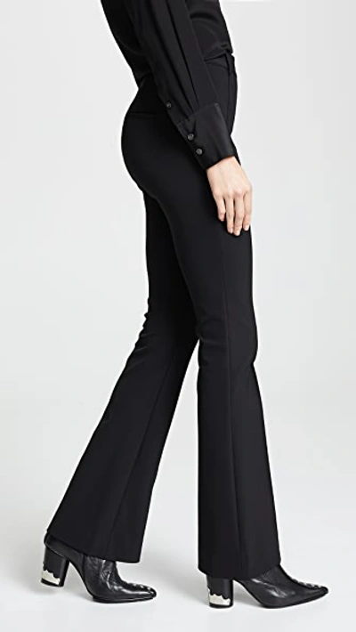 Veronica Beard Hibiscus Black Stretch-twill Trousers In Black
