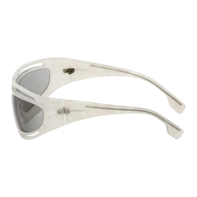 Shop Burberry Off-white Eliot Sunglasses In Beige