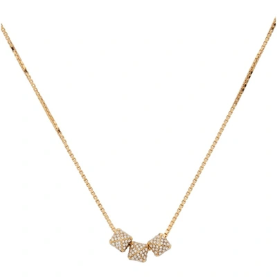 Shop Valentino Gold Rockstud Necklace In Mh5 Gold
