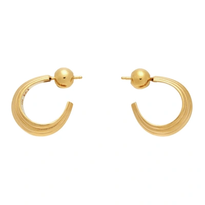 Shop Sophie Buhai Gold Small Blondeau Hoop Earrings In 18k Gold Vermeil