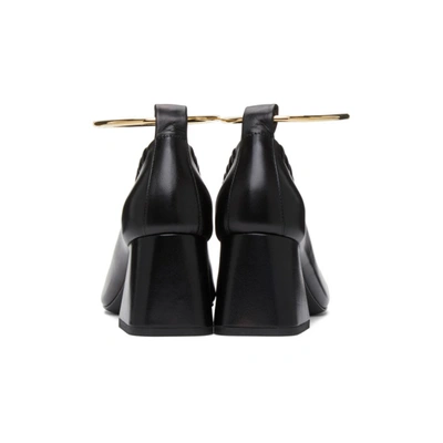 Shop Jil Sander Black Whipstitch Anklet Pumps In 001 Black