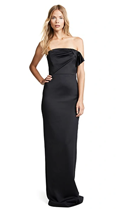 Black Halo Divina Gown In Black