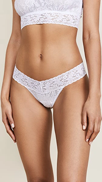 Shop Hanky Panky Petite Signature Lace Low Rise Thong In White